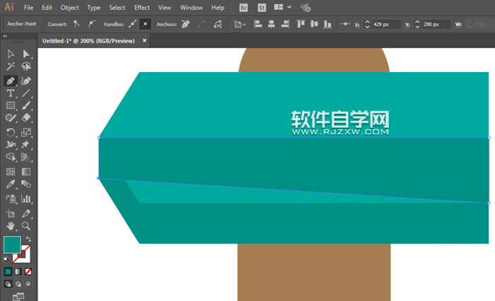 ai怎么畫方向牌標識?