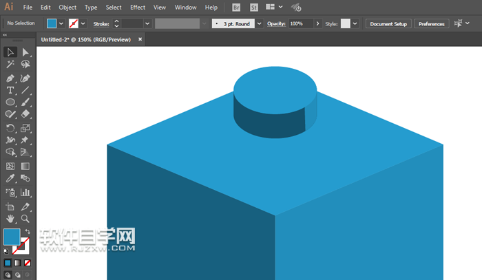 ai繪制樂高積木的方法