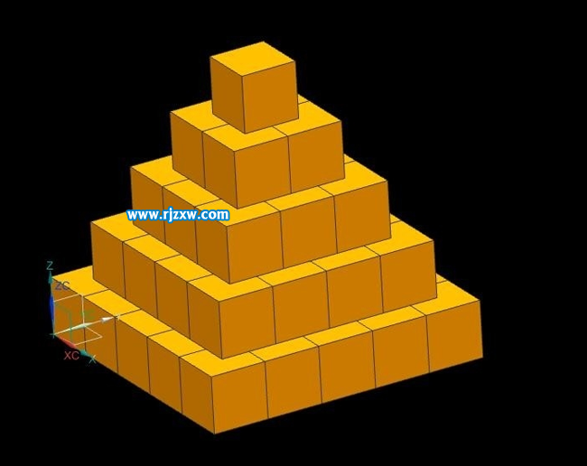 UGNX8.5陣列金字塔形狀效果