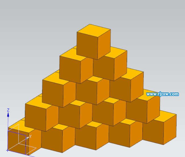UGNX8.5陣列金字塔形狀效果