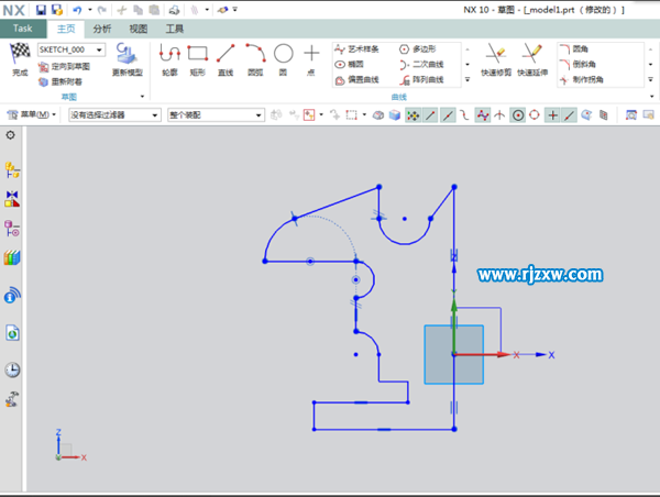 UG10.0草圖里面怎么鏡像呢？