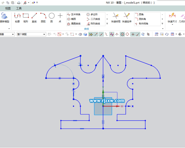 UG10.0草圖里面怎么鏡像呢？