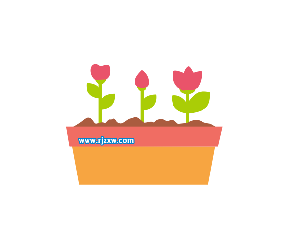 使用CDR鋼筆工具繪制花盆與花朵