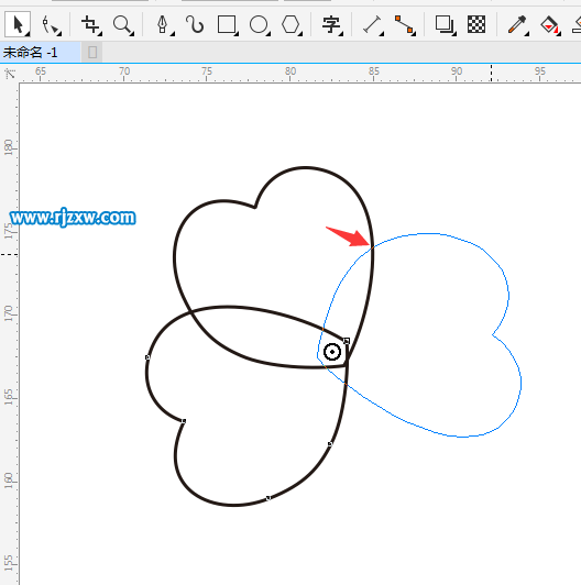 利用CDR旋轉復制做三合葉圖案