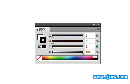 ai的CMYK顏色面板怎么轉RGB顏色面板