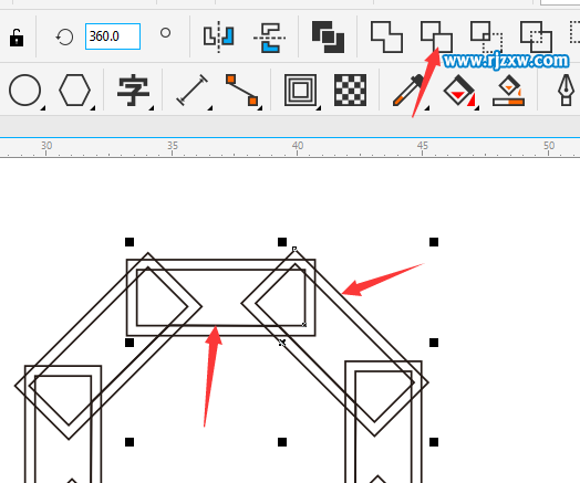 CDRX8設計八邊旋轉MONEY圖標教程