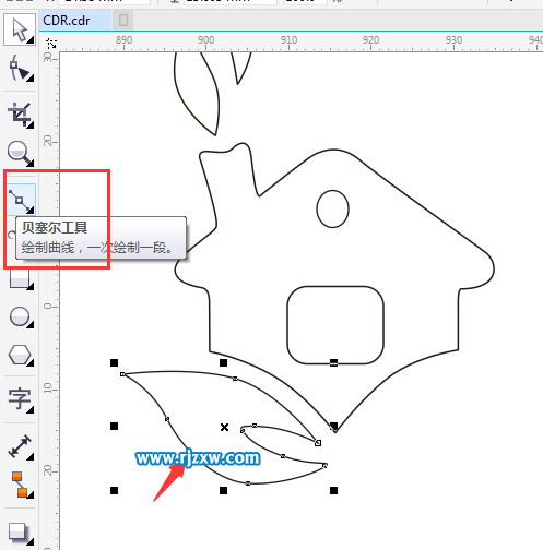 CDR繪制一個(gè)環(huán)保主題的房子圖標(biāo)
