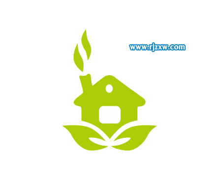 CDR繪制一個(gè)環(huán)保主題的房子圖標(biāo)