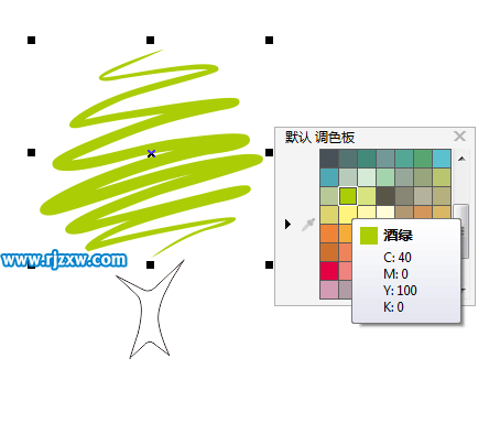 用CDRX7設計創意的小樹圖形