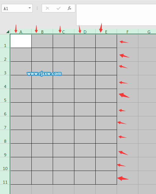 EXCEL2016怎么快速設置所有的行與列一樣