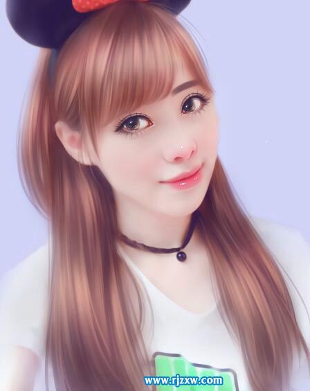 PS結合SAI把美女轉仿手繪效果