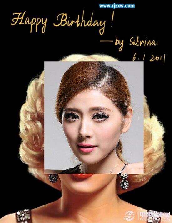 PS如何快速把美女的臉換了