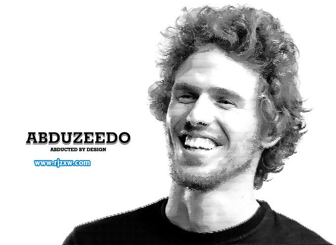 PS制作黑白效果的網(wǎng)紋人像圖片