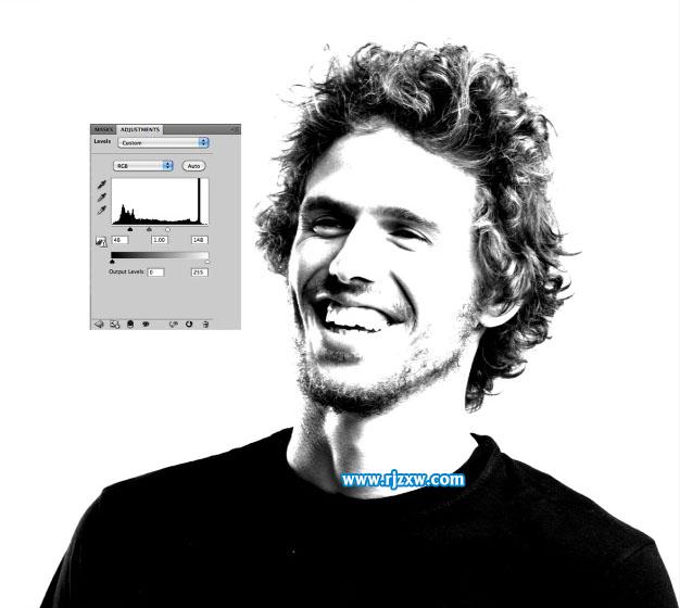 PS制作黑白效果的網(wǎng)紋人像圖片