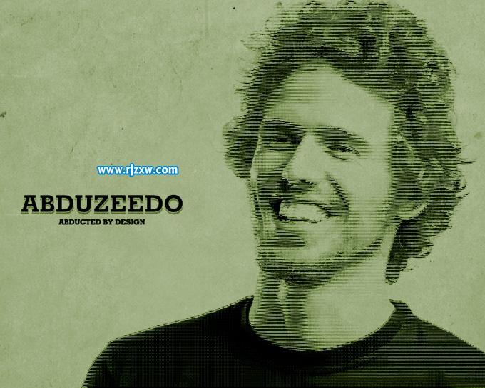 PS制作黑白效果的網(wǎng)紋人像圖片