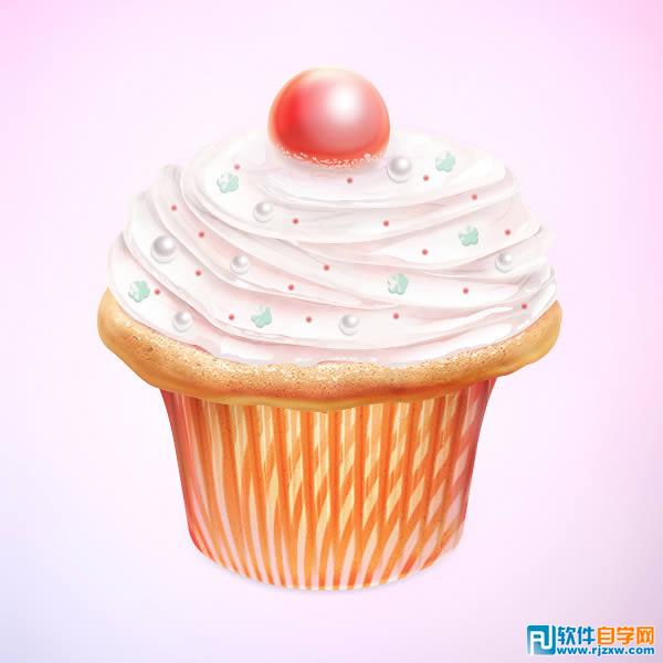 PS繪制奶油蛋糕