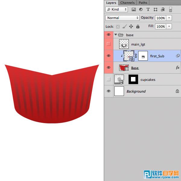 PS繪制奶油蛋糕