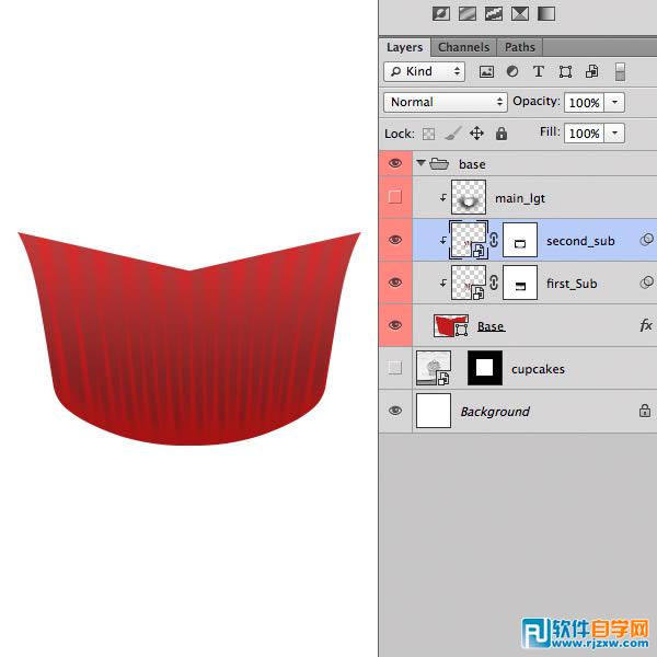 PS繪制奶油蛋糕