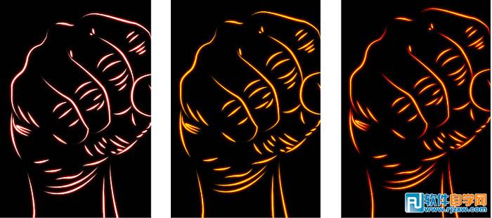 ps火焰拳頭制作