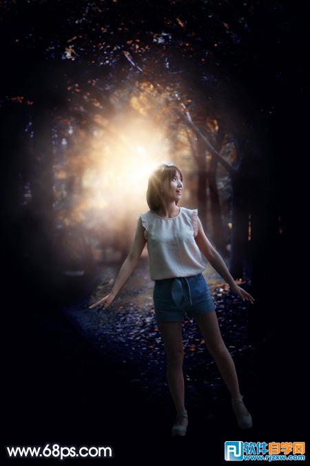 photoshop修改逆光圖片