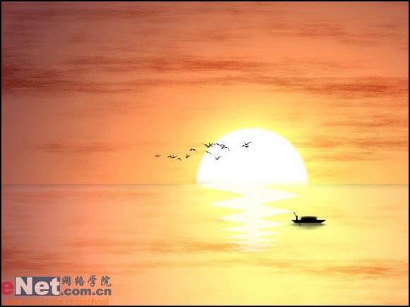 ps海邊晚霞效果