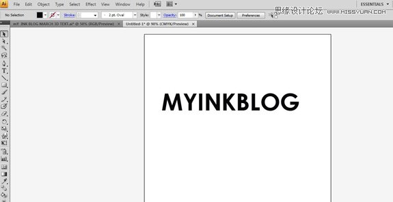 ai制作雙層立體字教程