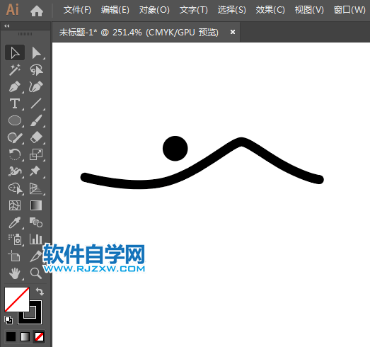 ai制作游泳標識的方法與步驟