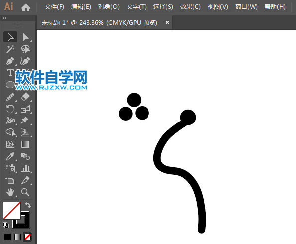 ai制作鐵人三項標識的方法與步驟