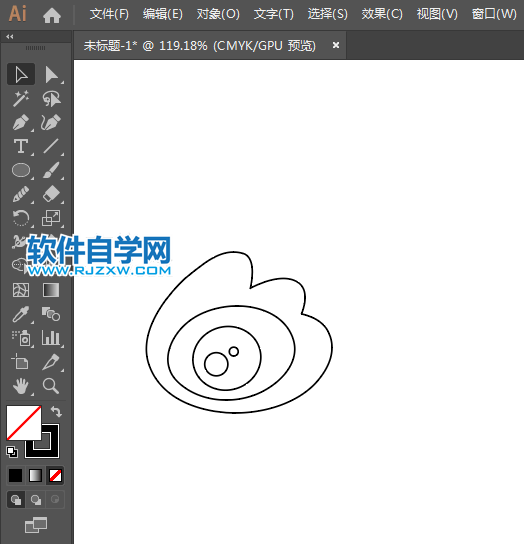 ai怎么畫微博圖標