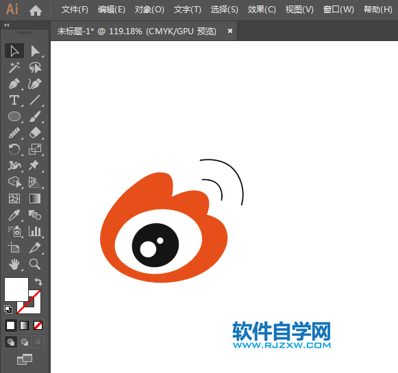 ai怎么畫微博圖標