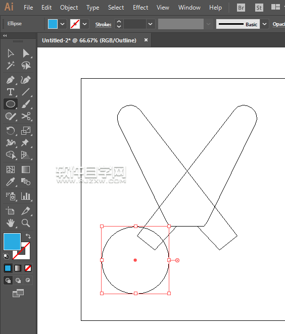 ai怎么畫(huà)剪刀簡(jiǎn)筆畫(huà)