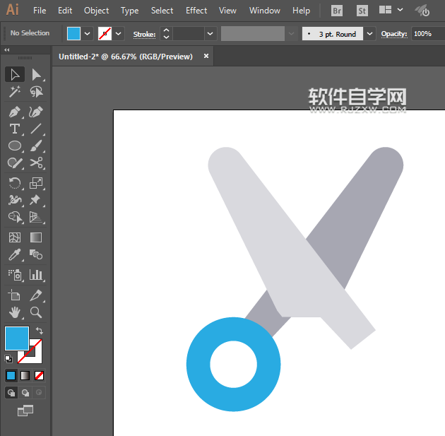 ai怎么畫(huà)剪刀簡(jiǎn)筆畫(huà)