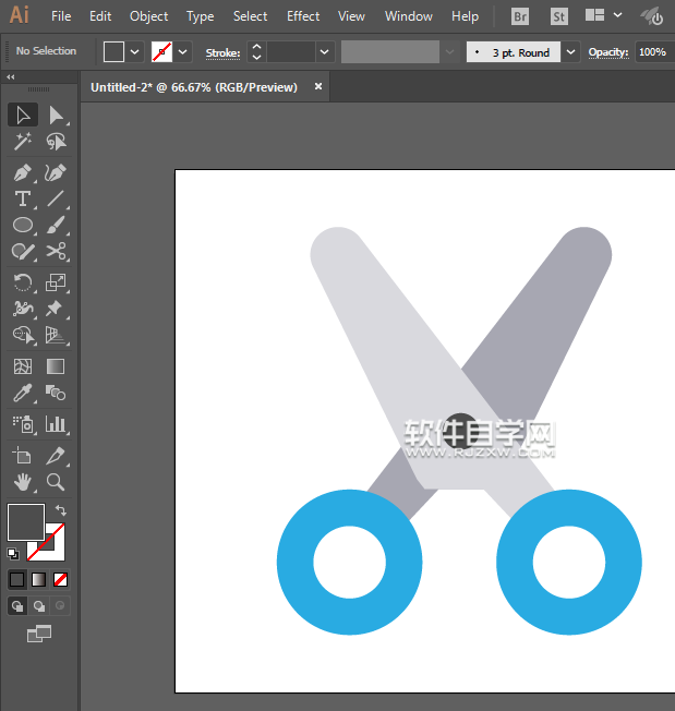 ai怎么畫(huà)剪刀簡(jiǎn)筆畫(huà)