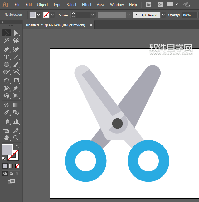 ai怎么畫(huà)剪刀簡(jiǎn)筆畫(huà)