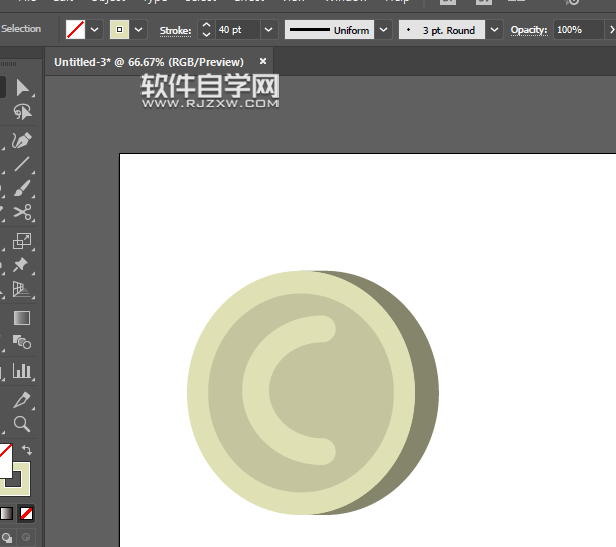 ai怎么畫歐元標識？