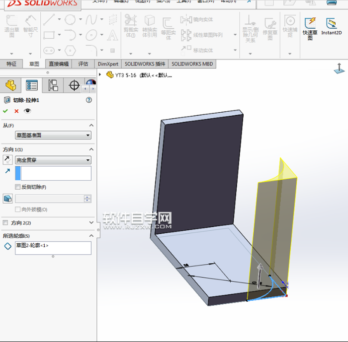 solidworks金屬鎖緊扣的繪制方法