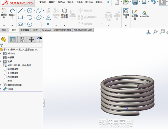 solidworks基礎(chǔ)教程--如何繪制彈簧