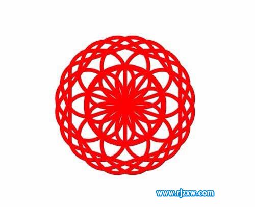 窗花剪紙效果怎么用AI軟件繪制