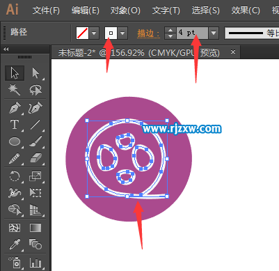 ai曲率工具怎么用來設計卡通電影圖標