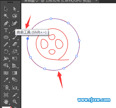 ai曲率工具怎么用來設計卡通電影圖標