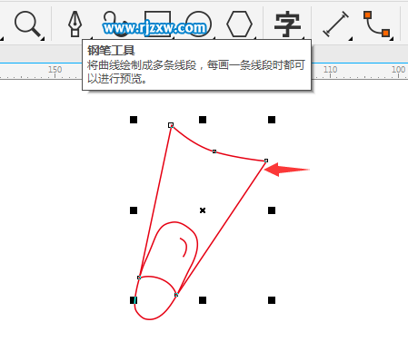 游泳器材簡筆畫怎么用CDR畫出來
