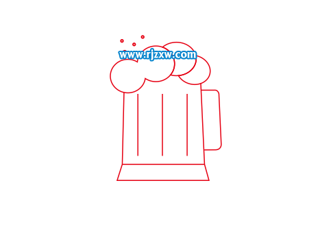 簡筆畫啤酒杯怎么用CDR畫出來