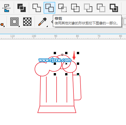 簡筆畫啤酒杯怎么用CDR畫出來