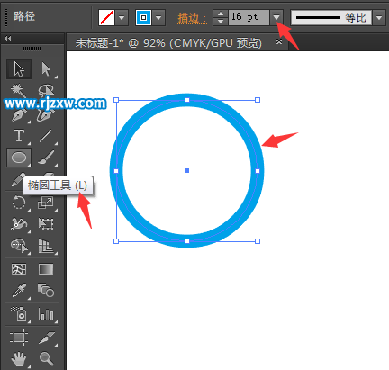 AI怎么畫(huà)同心圓的方法介紹