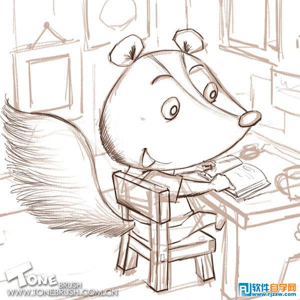 PS手繪卡通老鼠