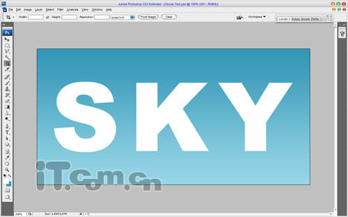 用Photoshop制作帶有云彩特效的文字實(shí)例教程