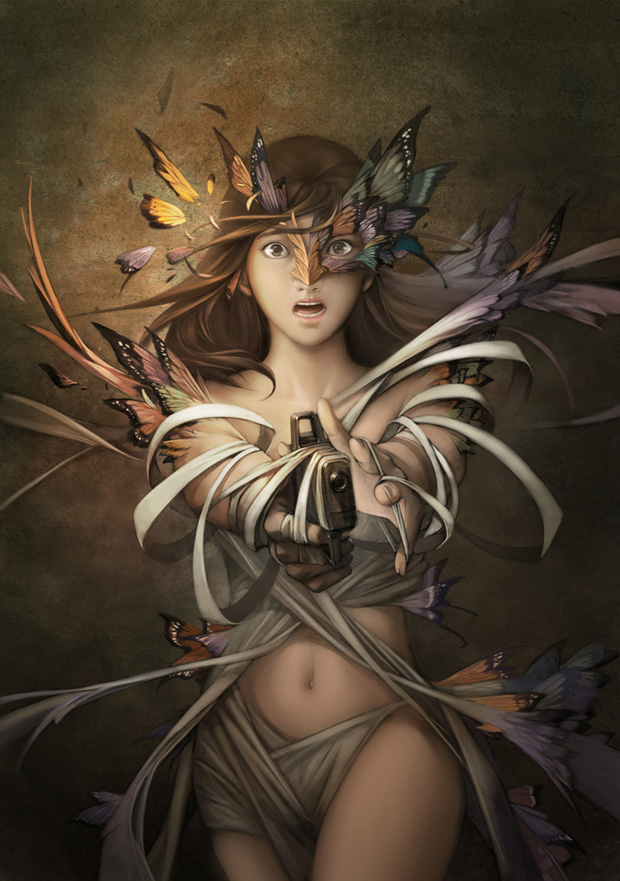 用Photoshop鼠繪一個游戲中的美女實例教程