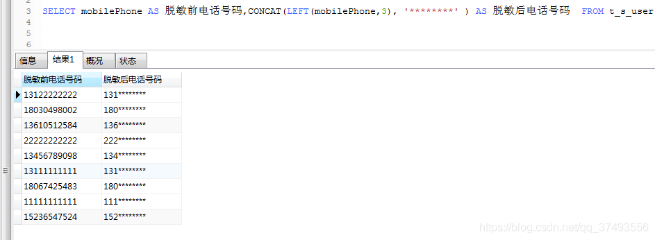 MYSQL(電話號(hào)碼,身份證)數(shù)據(jù)脫敏的實(shí)現(xiàn)