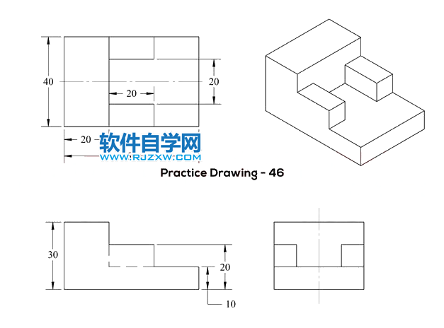 solidworks前視與上視基準(zhǔn)面拉伸切除畫(huà)圖
