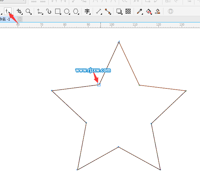 利用CDR多邊形設計五角星主題標志